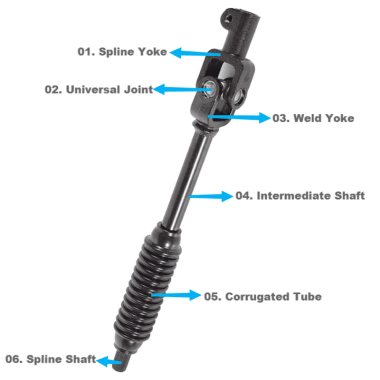 upper steering shaft structure upper steering shaft structure